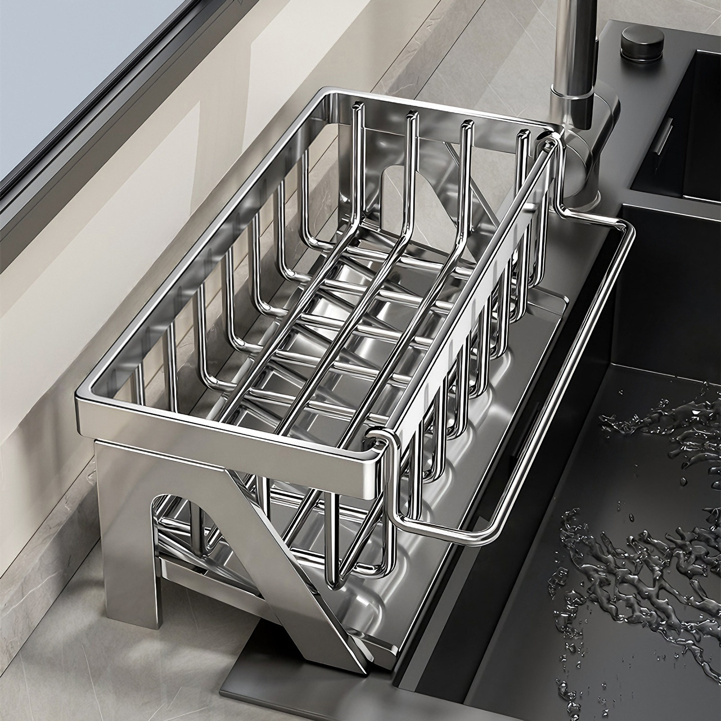 304不锈钢厨房置物架水槽抹布沥水架多功能水龙头水池洗碗台架子,厨房/烹饪用具,厨房置物架/置物柜/角架,淘宝优惠券,粉丝福利购,淘宝优惠卷