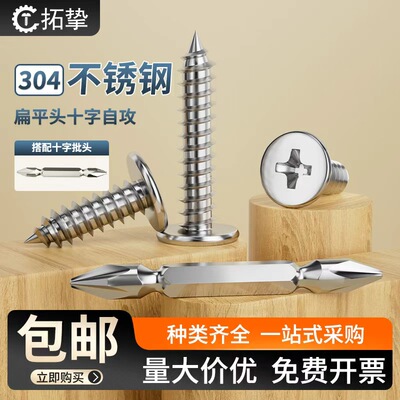 304不锈钢扁平头自攻螺丝钉