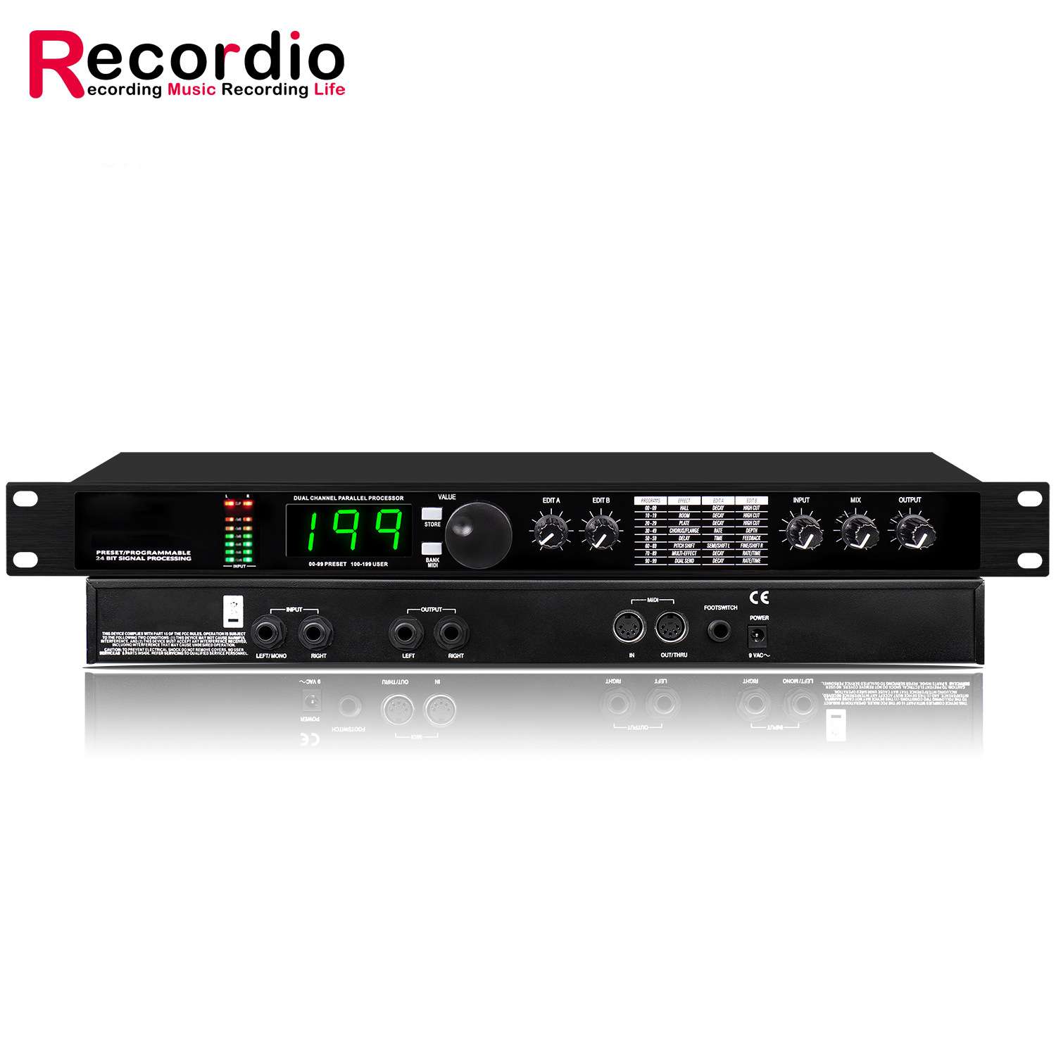 GAX-4II 专业数字混响多效DSP处理器音频处理器均衡器人声麦克风