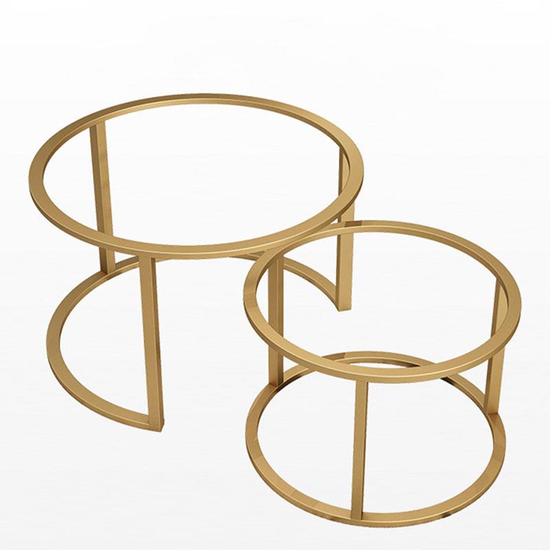 圆形沙发组合简约大理石小边几桌脚桌架子母茶几架子茶桌桌腿支架