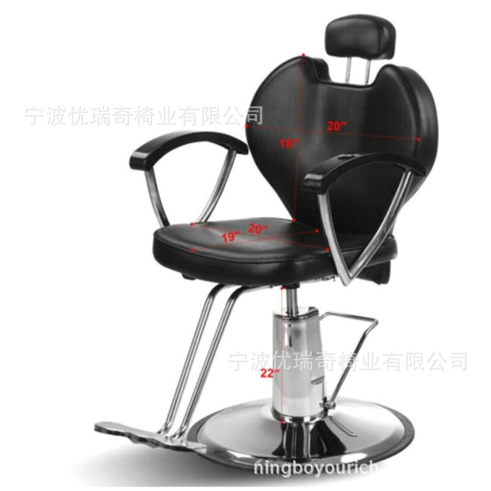 外贸理发椅可旋转美发椅舒适剪发椅可放倒理发店造型椅子发廊家具