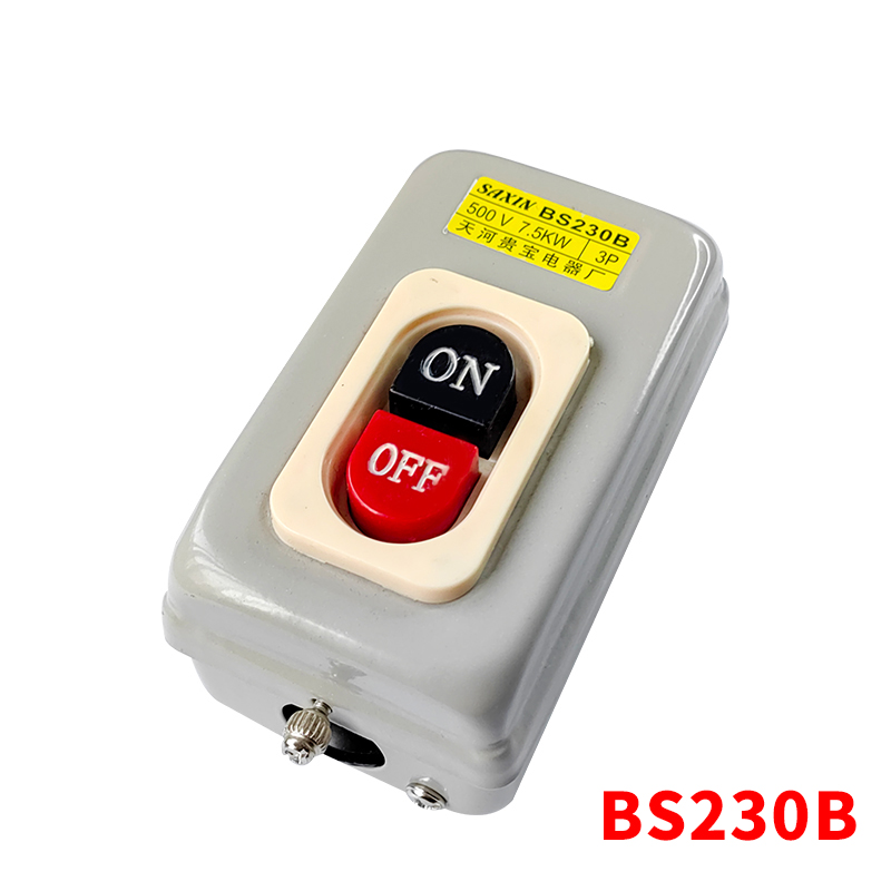 动力三相电机控制压扣按钮开关BS216B 230B 211B启动X押扣压扣开