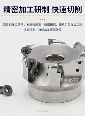 R5铣刀盘平面铣刀圆鼻铣刀盘EMR/TRS刀盘R4R8R10抗震加硬R6铣刀盘