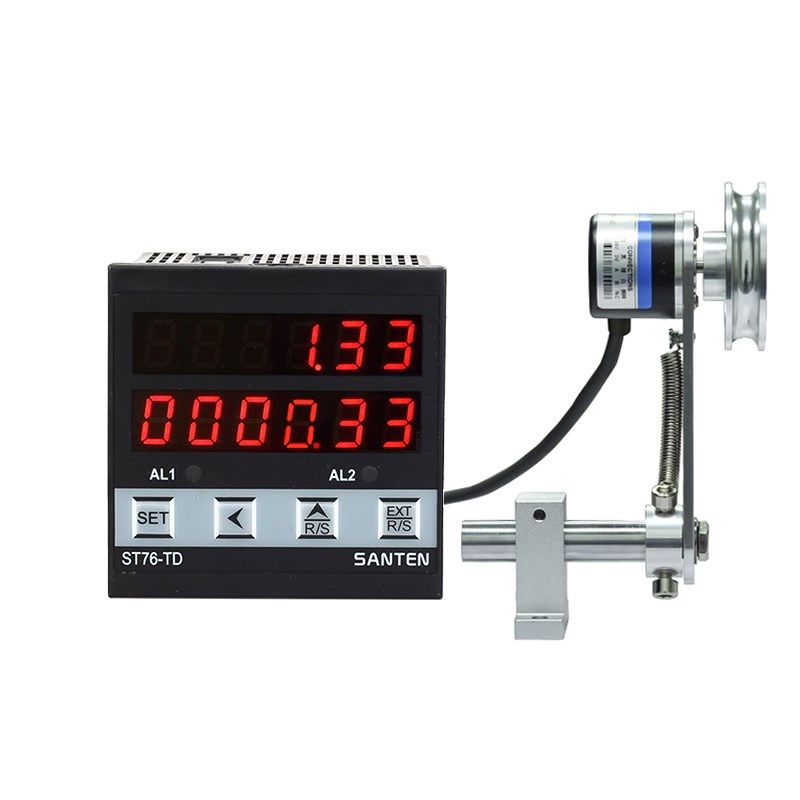 电子计米器滚轮式线速度测速仪转速米速编码器控制线速表 ST76-TD