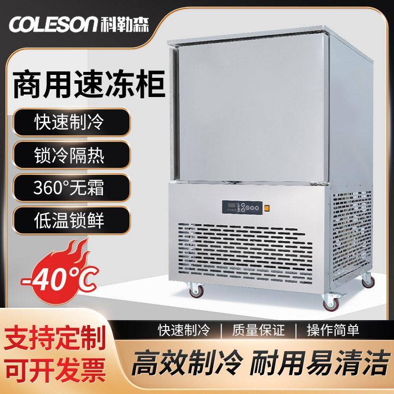 商用速冻柜12盘-45℃海参扇贝水产鱼冷冻柜快速冷冻机厂家跨境