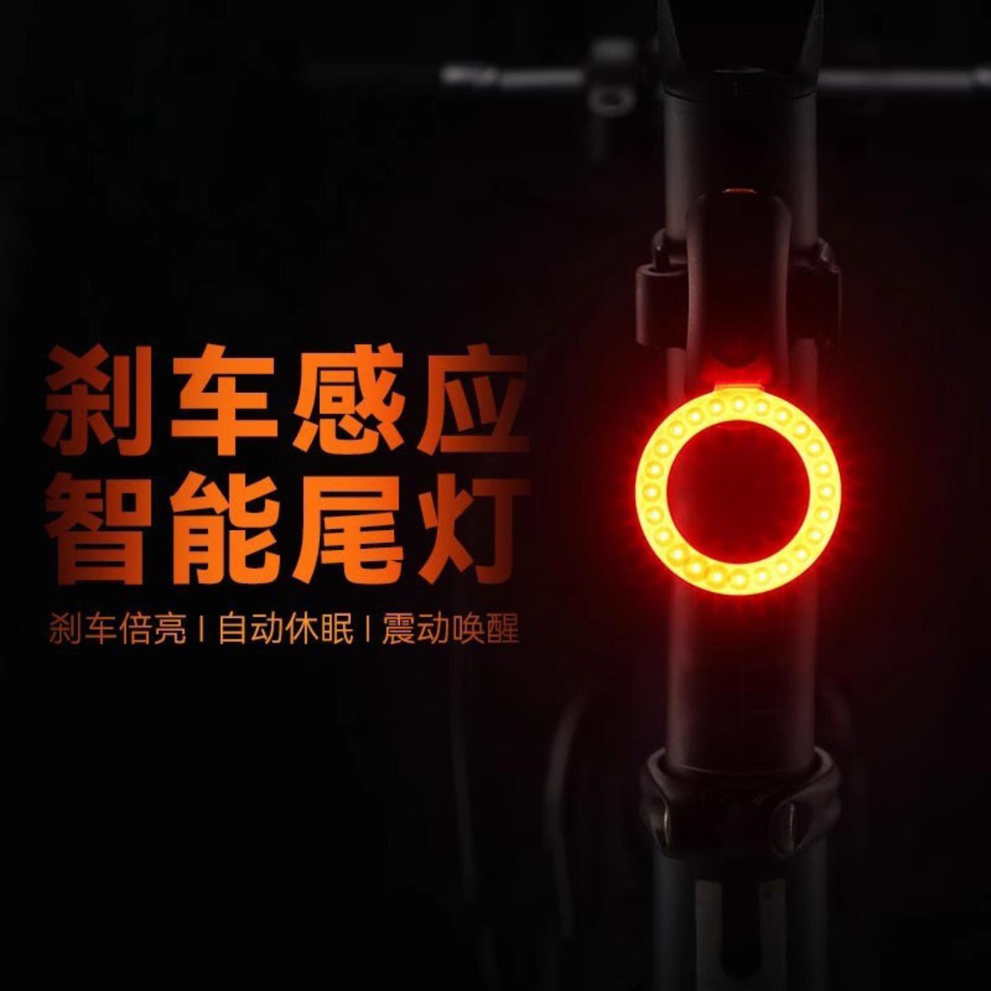 自行车刹车尾灯充电智能感应灯