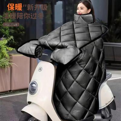 冬季电动车防雨挡风被冬天纯色