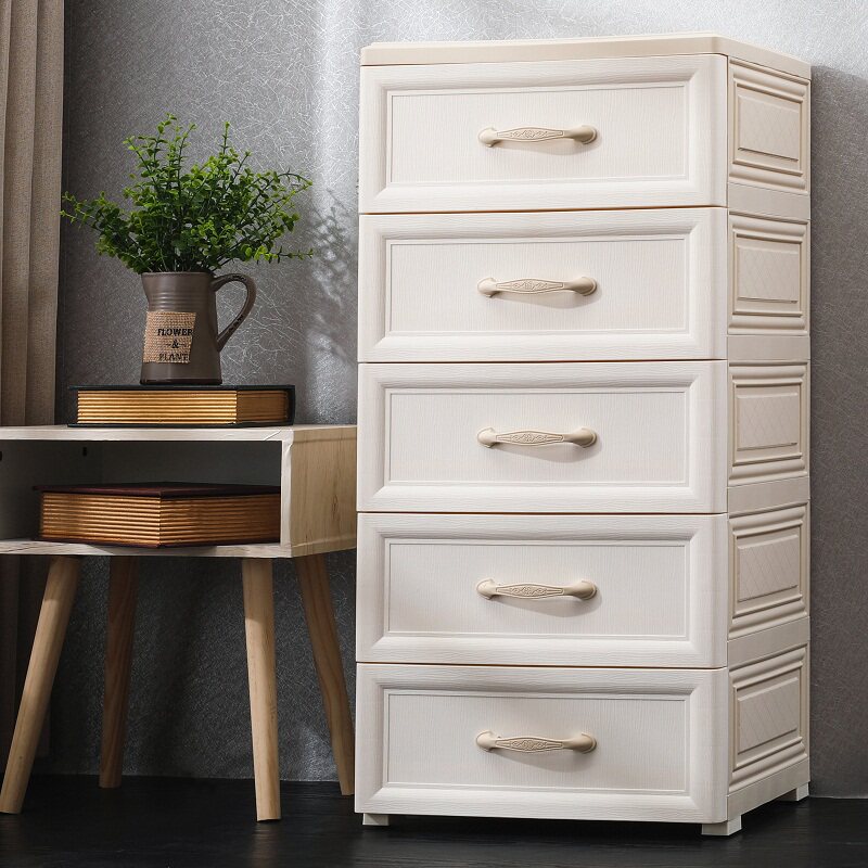加大欧式抽屉式收纳柜塑料婴儿童衣柜宝宝柜子储物柜整理箱五斗柜