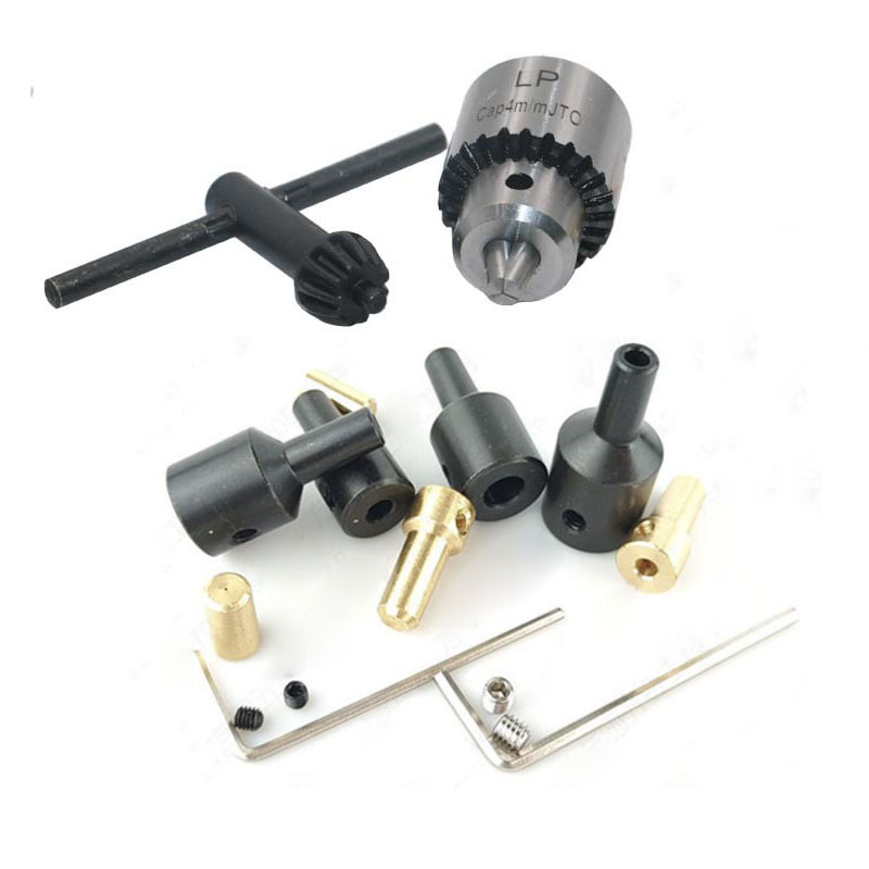 JT0精密夹头0.3-4mm迷你电钻夹头微型台钻手电钻连接杆连接套6.35