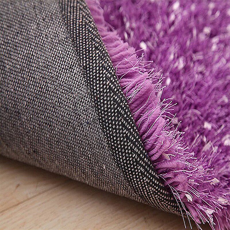 长毛加厚弹力丝白色地毯客厅茶几垫子圆形地垫服装店橱窗拍照地毯