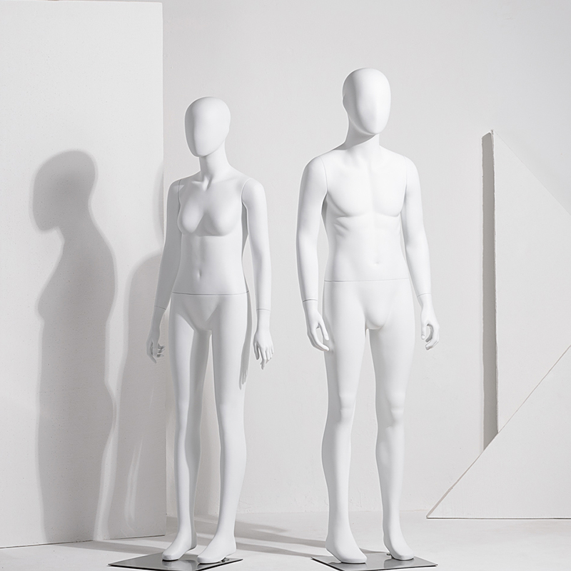 青少年模特道具男女全身组合服装店展示架假人情侣橱窗哑白模特架