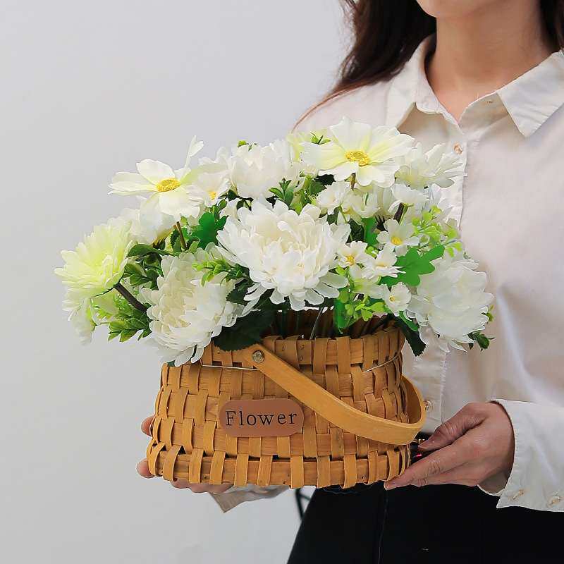 清明的塑料花清明节花束摆件祭