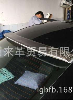 英菲尼迪Q50碳纤维改装尾翼Q50L专用压尾翼免打孔后扰流板顶翼
