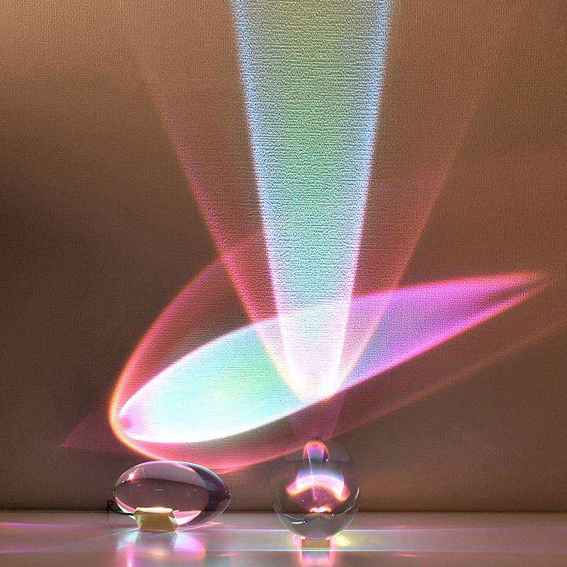 天使之眼水晶台灯高级感卧室床头灯小夜灯创意夜光网红彩虹氛围