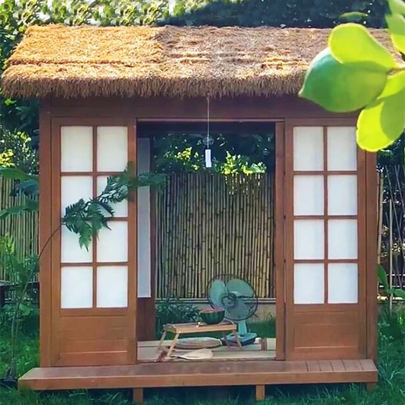 户外庭院茶室日式小木屋别墅民宿网红小院仿古凉亭影棚造景木房子