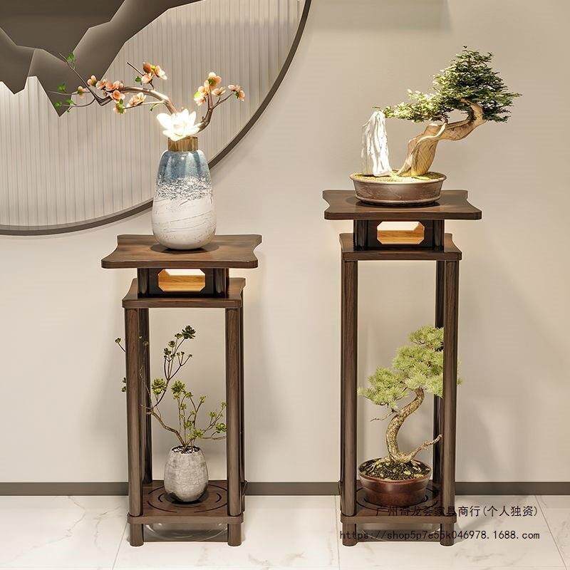 实木小方几客厅小茶几沙发侧边角几边桌新中式小方桌正方简约花盆