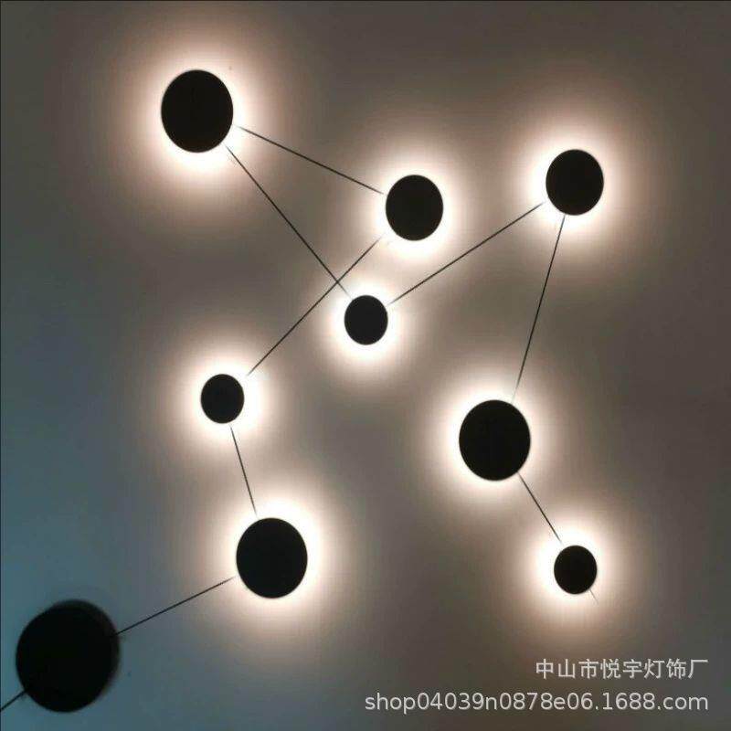 意大利极简设计壁灯自由组合墙壁装饰灯客厅背景走廊过道星座墙灯