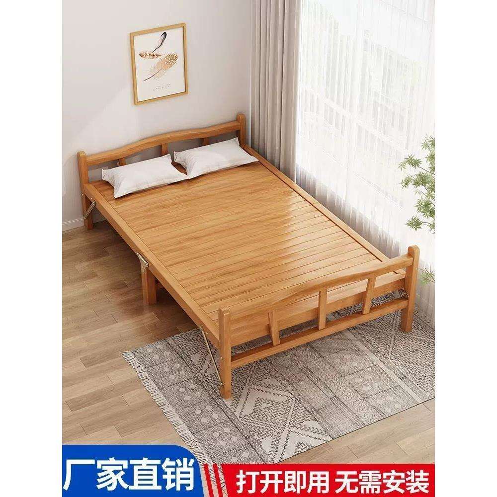 竹床折叠床单人双人午休午睡简易家用成人租房凉床竹子实木硬板床