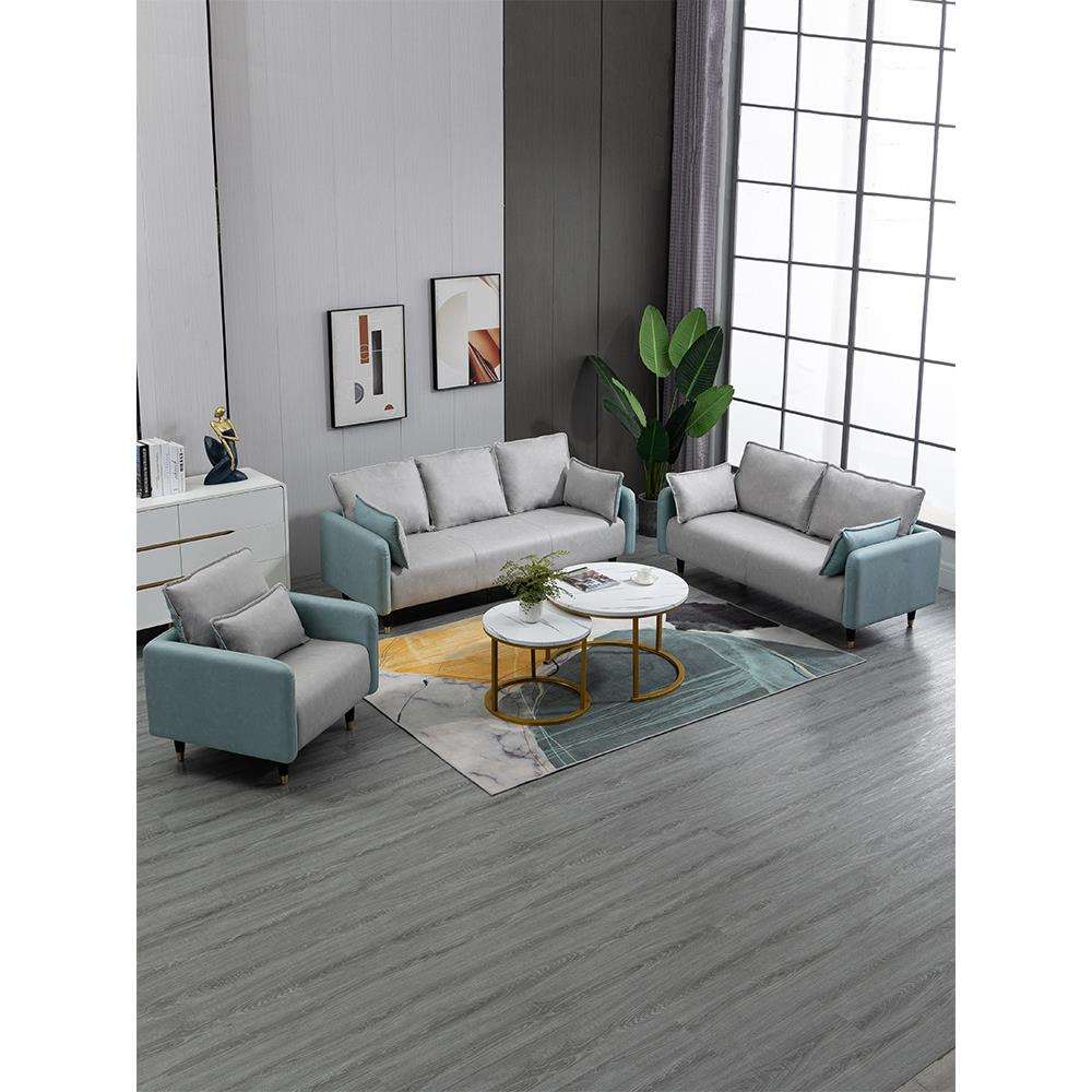 科技布沙发客厅简约现代轻奢小户型卧室出租房双人三人网红服装店