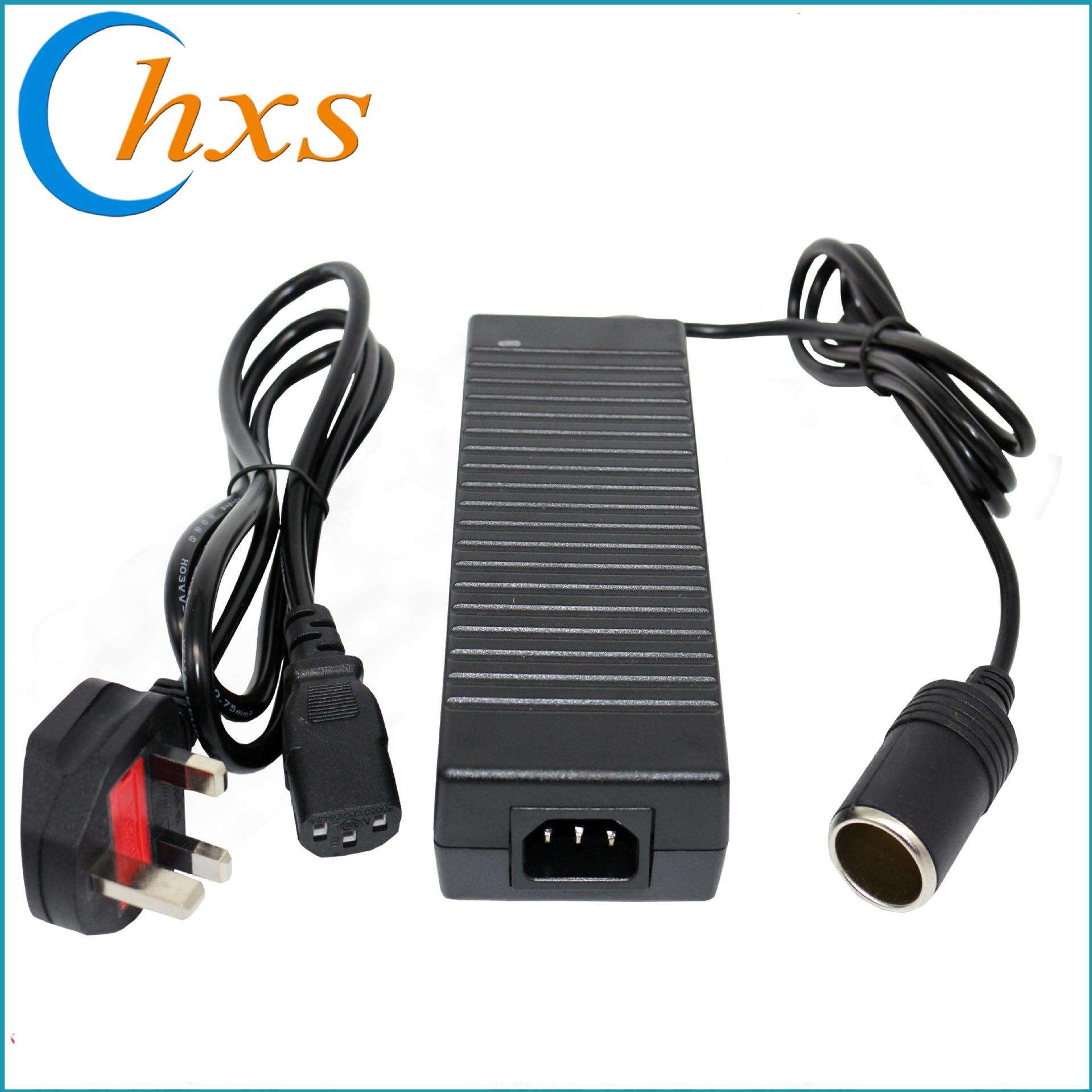 220V转DC12V10A英规车载电源适配器120W车载转换器电源点烟器