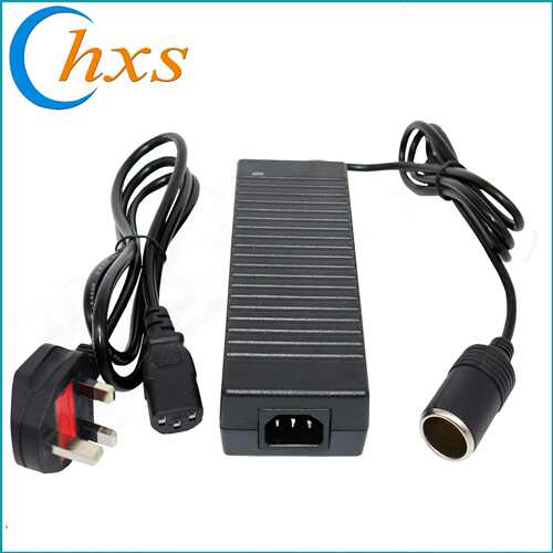 220V转DC12V10A英规车载电源适配器120W车载转换器电源点烟器