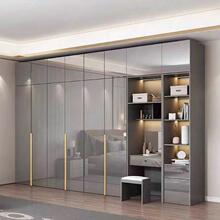 家用实木质平开门衣柜现代简约轻奢卧室大容量组合大衣橱卧室收纳