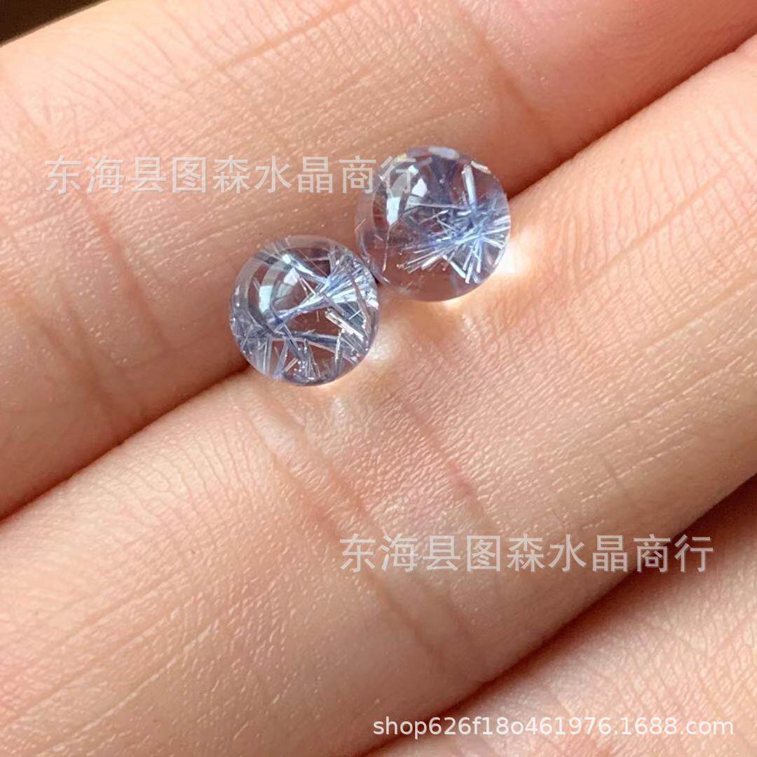 蓝发晶蓝线石随行蛋面蓝发单珠蓝发矿原石蓝绒蓝发异象景石