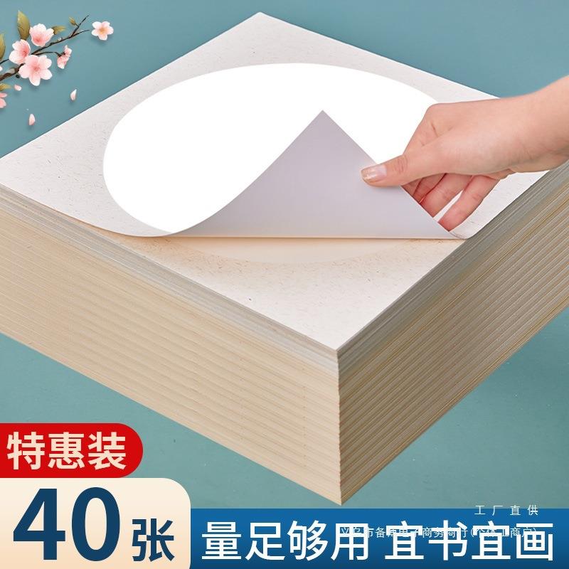 加厚生宣纸卡纸国画水彩画入门作品纸镜片软卡书法作品纸书法纸练