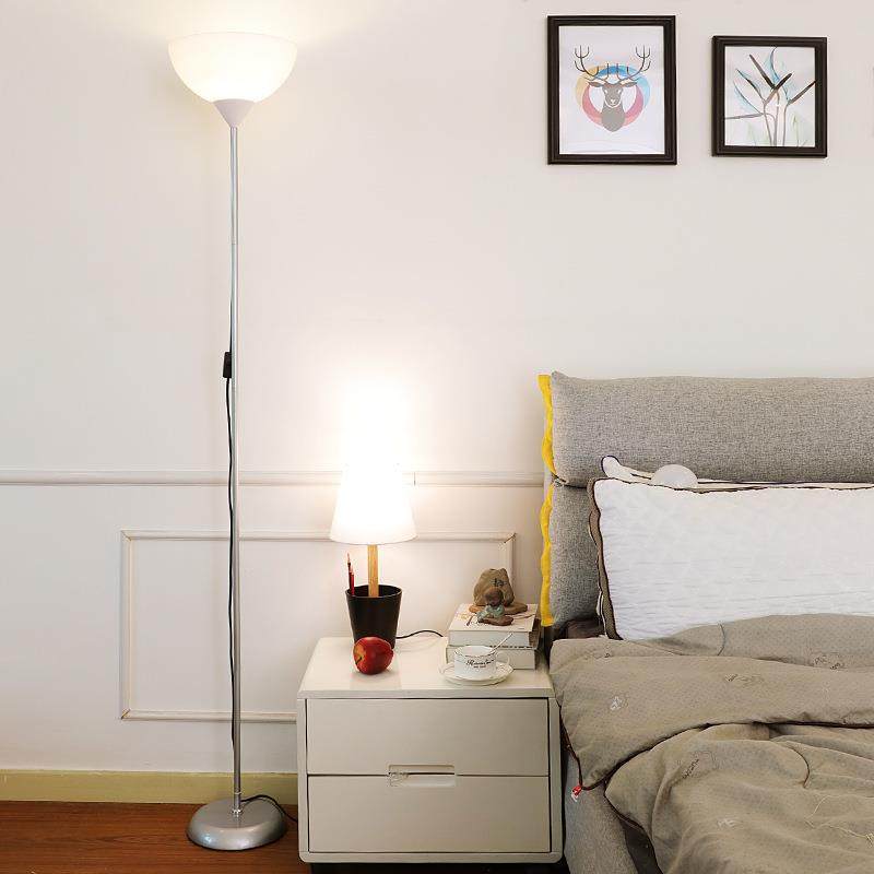 北欧简约立式单头落地灯客厅卧室床头书房遥控调光暖光护眼阅读