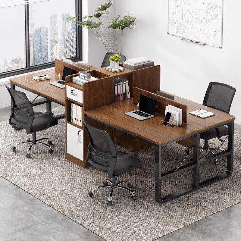 办公桌椅组合员工位办公室电脑桌2/四人位简约现代屏风卡座职员桌