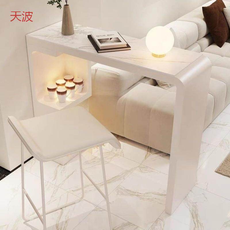 dde休闲迷你吧台桌家用小吧台简约岩板高脚桌长条