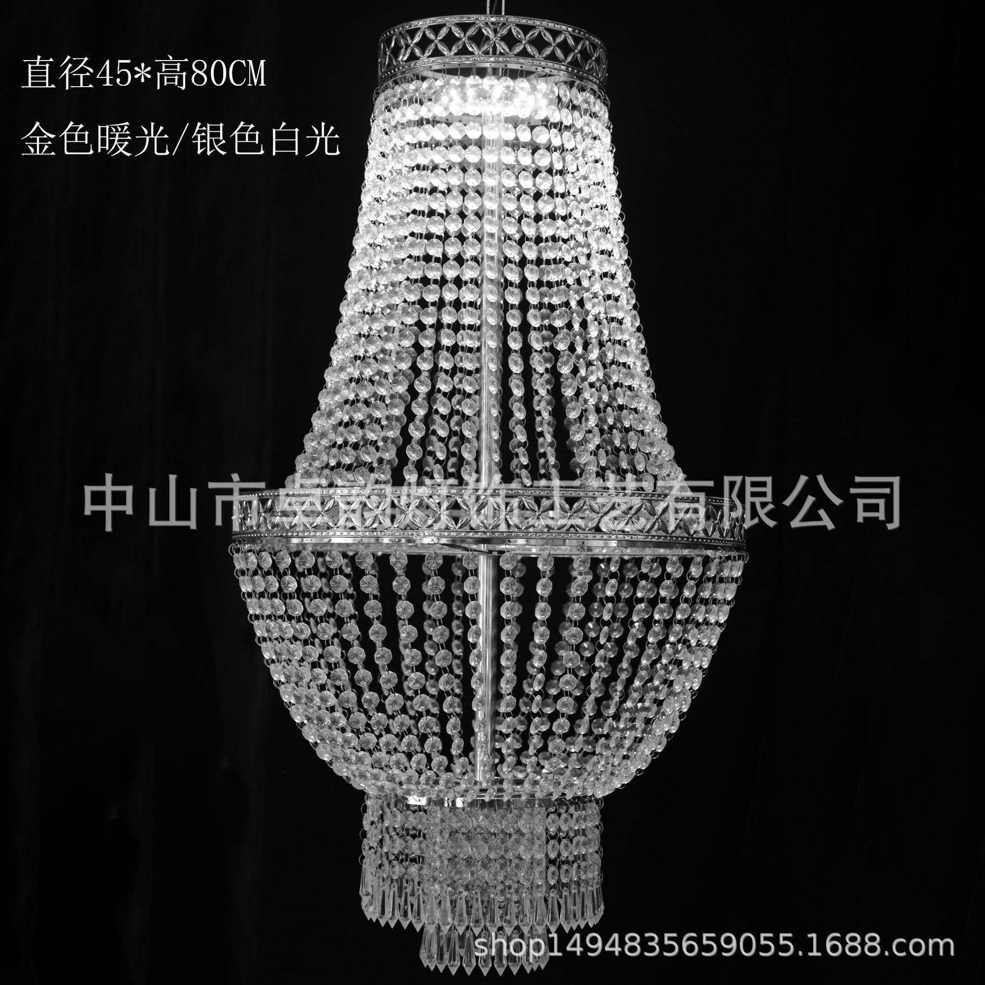 跨境热销婚庆装饰东南亚越南供应亚克力水晶吊灯酒店橱窗装饰吊灯