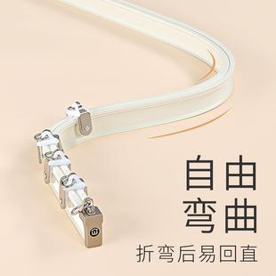 L型静音飘窗顶挂转角阳台手弯导轨道 铝合金窗帘轨道U型滑轨挂钩式
