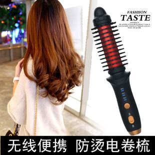 无线电卷梳短发打理神器内扣垫发根刘海蓬松梳宿舍防烫便携卷发棒