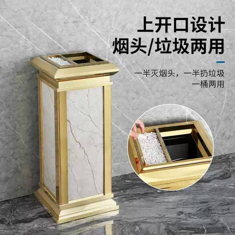 酒店垃圾桶大堂立式不锈钢带烟灰缸商用宾馆走廊ktv电梯口果皮箱
