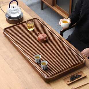 整块茶盘实木家用排水小型干泡茶台办公室茶海简易功夫电木款