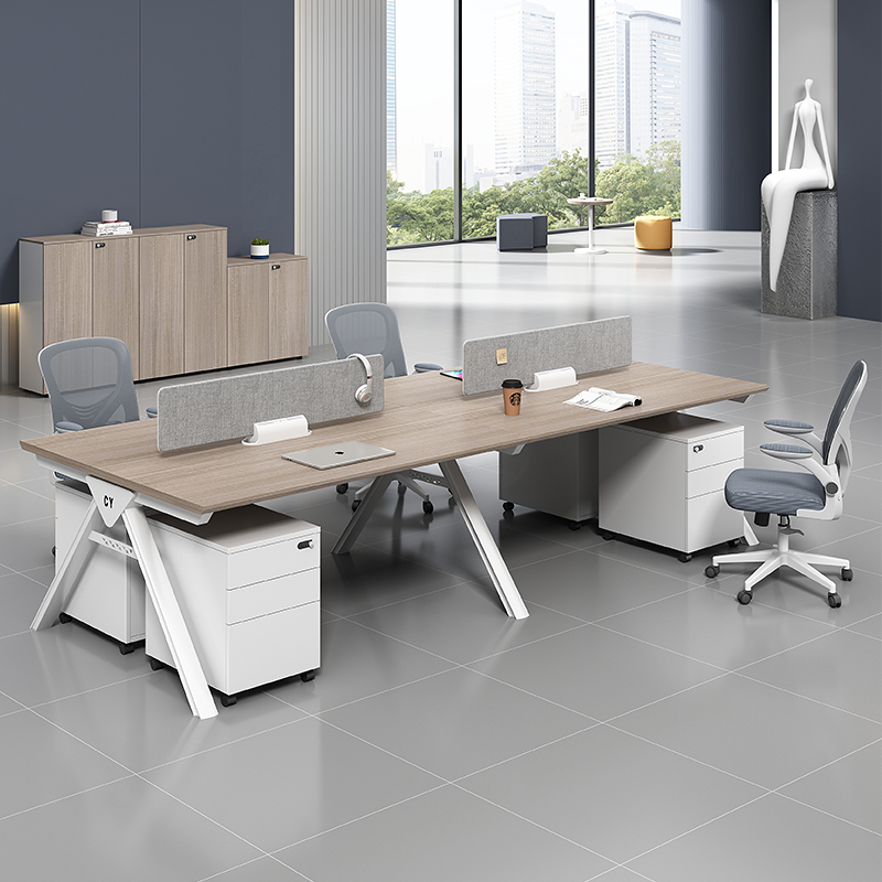 职员办公桌员工位四六人位双人两人卡座4人6人职工办公室桌椅组合