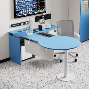 新款蓝色医生问诊桌医院诊所专用诊疗桌主治医师办公桌诊所诊疗台