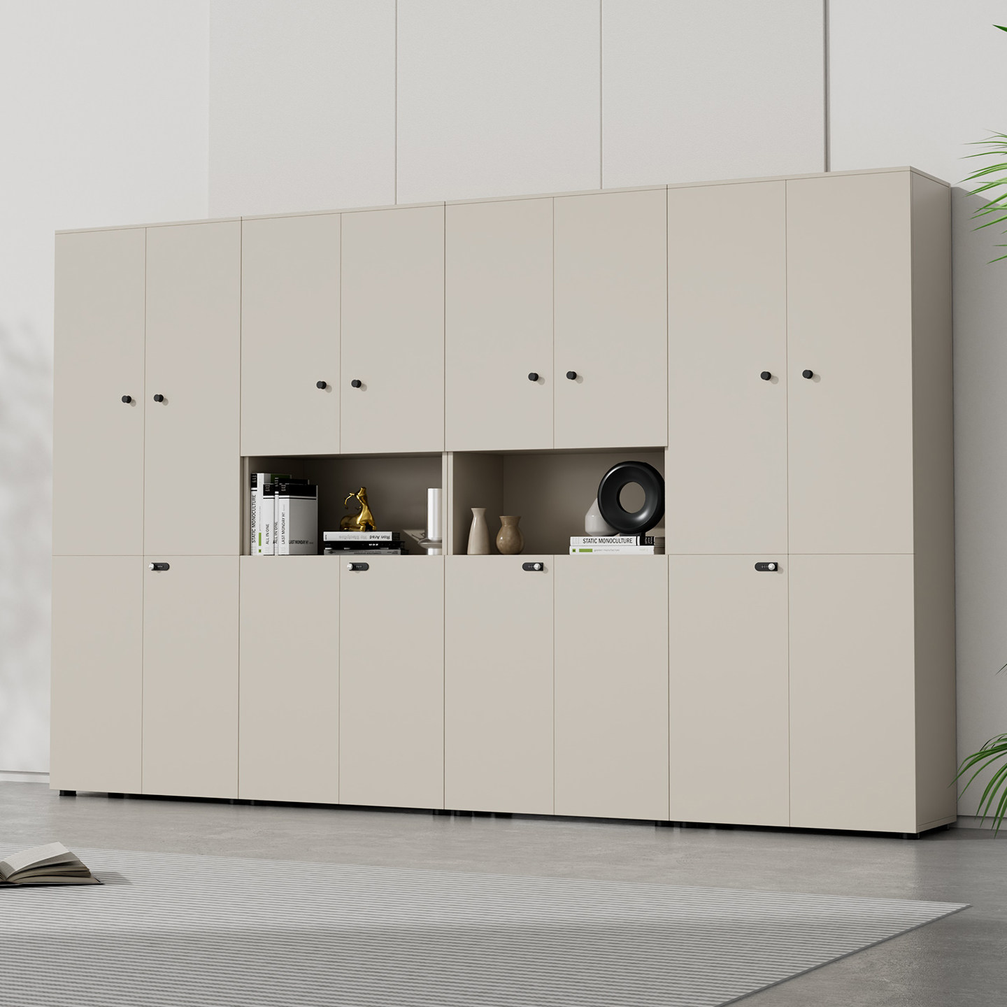 文件柜办公室木质收纳老板背景书柜储物带锁高柜子办公家具资料柜,商业/办公家具,办公储物柜,淘宝优惠券,粉丝福利购,淘宝优惠卷