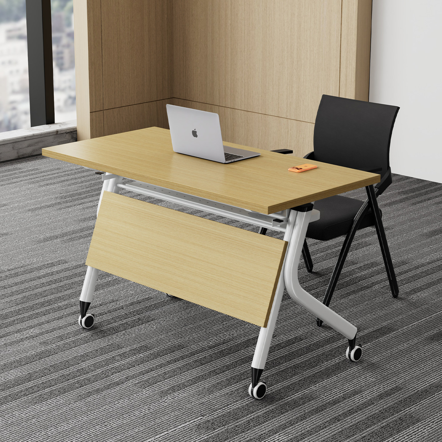 折叠培训桌桌椅组合会议桌办公多功能可移动拼接长条桌课室员工桌