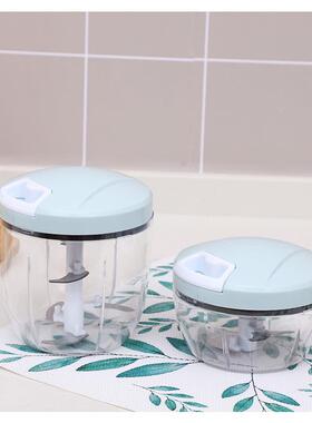 手拉式拉蒜器捣蒜泥家用厨房小工具多功用切碎机迷你家用搅蒜器