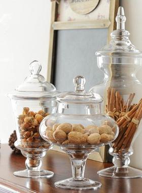 新款大号手工玻璃罐透明 收纳罐装饰摆件多款规格可选