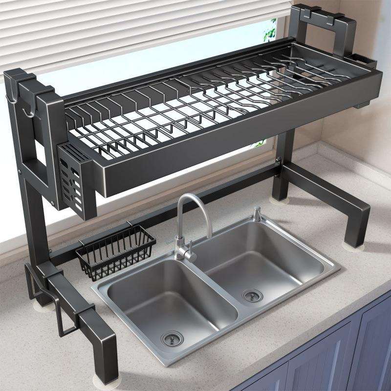 厨房水置物架台面碗盘收纳架多功能洗碗架水池上放碗碟架沥水架