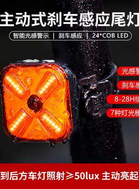 雷夫曼自行车车尾灯CL05/CL06智能感应刹车尾灯LED公路山地骑行