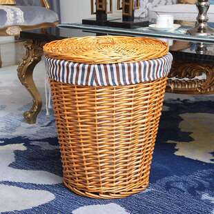 藤编脏衣篮装脏衣服篮子放衣服的收纳筐衣物带盖家用编织篓子大号