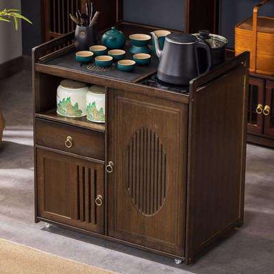 移动边几家用茶桌茶台非实木小茶车客厅泡茶几茶具套装烧水壶一体