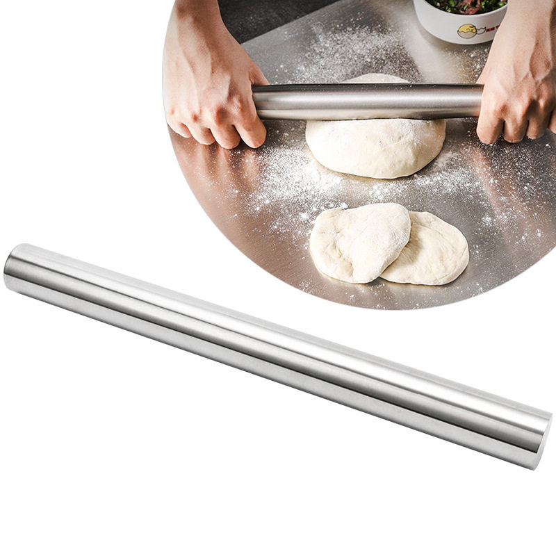 不锈钢擀面杖 家用厨房烘焙工具面粉棍擀面棍擀饺子皮擀面棒