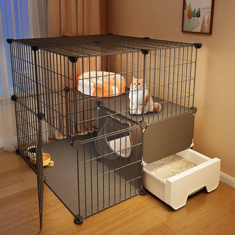 猫笼带厕所一体式大空间家用室内双层猫别墅超大自由空间一室一厅