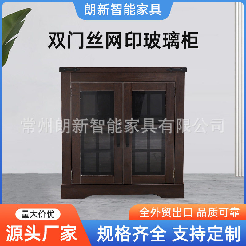 厂家直供双门丝网印玻璃柜来图来样按需制作规格齐全品质可靠