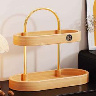 实木桌面置物架多层收纳架书架厨房办公家用杯架家居好物储物架子